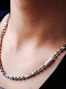 男士纯银韩版情侣送戒指元宝链