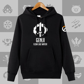 红韩守望先锋DJ卢西奥死神士兵76源氏半藏DVA黑影男卫衣帽衫 外套