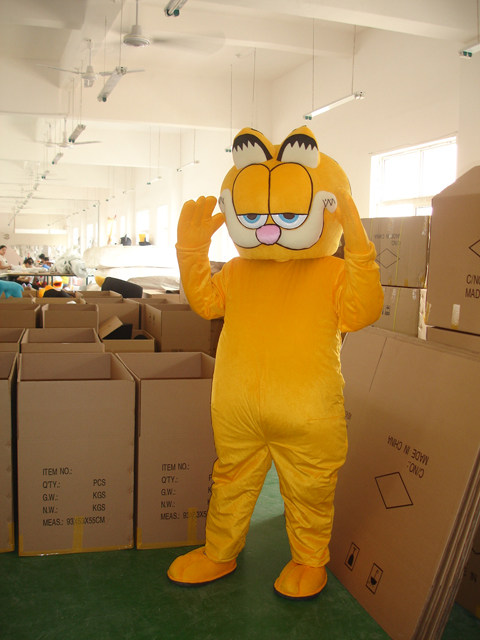 包邮加菲猫卡通服装咖啡猫道具服饰动漫公仔服装成人行走人偶衣服