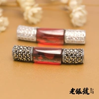 Изогнутая трубка из граната, браслет, ожерелье, серебро 925 пробы, 5mm, DIY