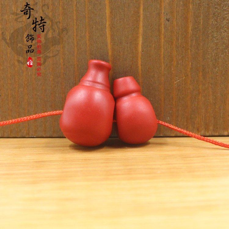 台湾天然朱砂连体三通佛头 辰砂藏式一体佛塔diy佛珠饰品配饰