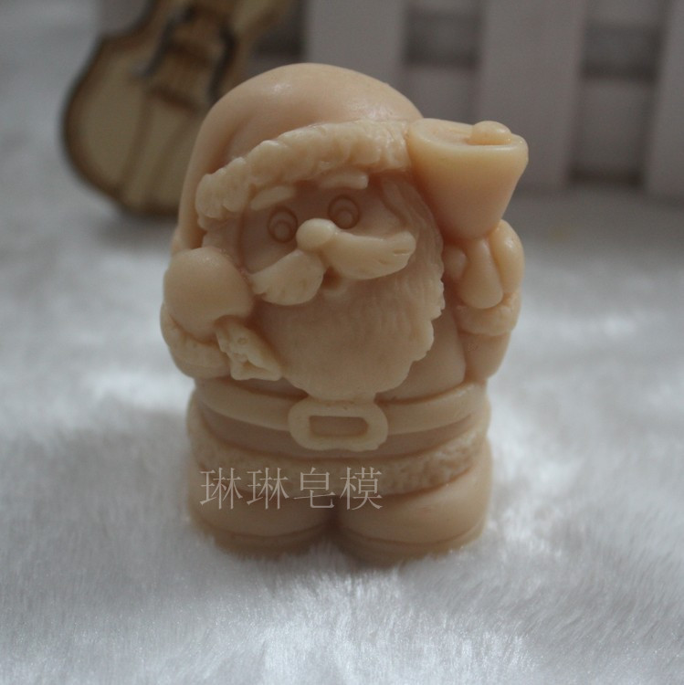 食品级硅胶模具 手工皂模具 硅胶皂模 卡通圣诞老人皂模zx767