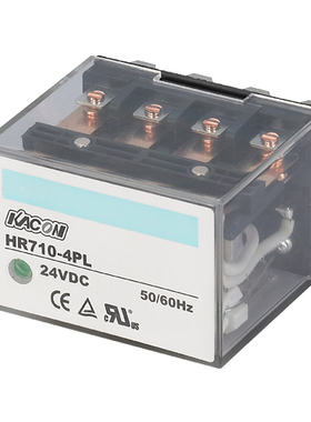 韩国凯昆KACON 小型大功率 继电器 带LED灯 HR710-4PL 24VDC