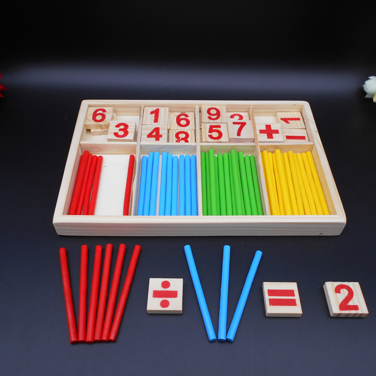 幼儿园礼物礼物木制儿童益智玩具游戏盒棒数字计算游戏盒儿童