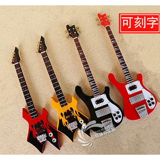 迷你电贝司模型电吉他电贝斯乐器摆件送朋友配娃娃兵人创意礼物