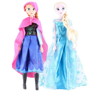 12关节可动冰雪奇缘两姐妹 frozen公主公仔手办玩具 巴比娃娃公主