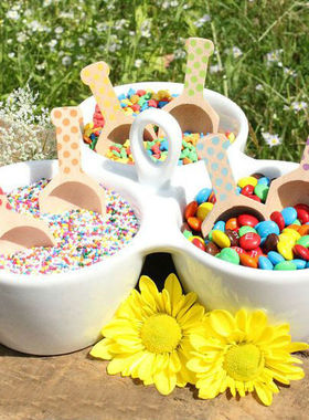 Candy Buffet Party Wooden Scoops 烘焙工具蛋糕勺儿童生日用品