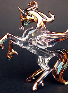 Pegasus手作炫彩飞马雕像摆件