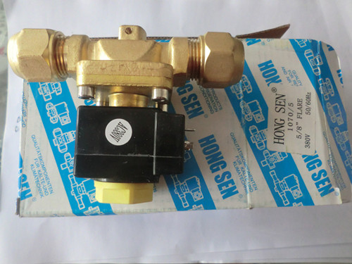 鸿森HONG SEN电磁阀1070-6/19mm3/4螺口6分冷库制冷电磁阀