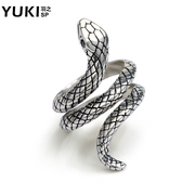 YUKI original 925 Silver Rings vintage jewelry snake ring girl man personality boomers nightclub opening section accessories