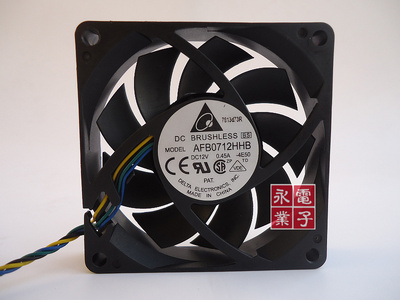 原装台达 AFB0712HHB 0.45A AMD CPU散热器 7015 4针PWM滚珠风扇
