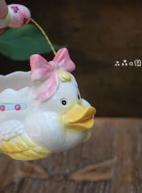 陶瓷卡通摆件古董家居装饰