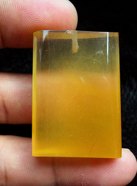 鳌犷天然钛晶金发晶兔毛发无事牌吊坠挂件 40×28×15mm 33.4g