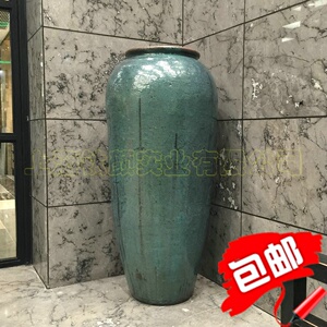 清仓特大号景观摆件土陶罐粗陶落地花瓶酒店会所大厅门口装饰陶瓷
