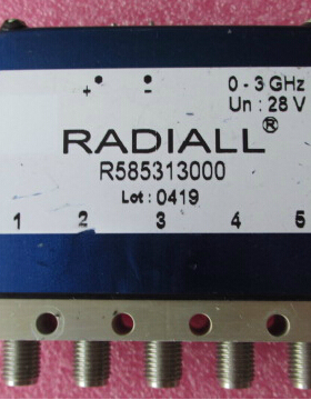 R585313000 Radiall 28V 240W SPDT 18GHz SMA 射频微波同轴开关