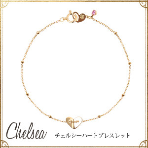 秒发日本代购爱心形粉色蓝宝石吊坠豆豆链18K黄金白金玫瑰金手链