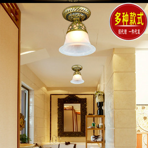新款欧式吊灯复古餐厅简欧灯饰客厅饭厅灯简欧灯具单头吸顶灯促销