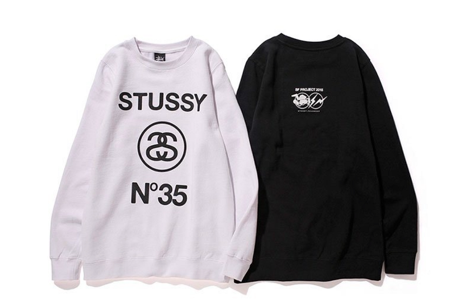fragmentdesign x stussy 藤原浩斯图西联名薄绒卫衣经典款