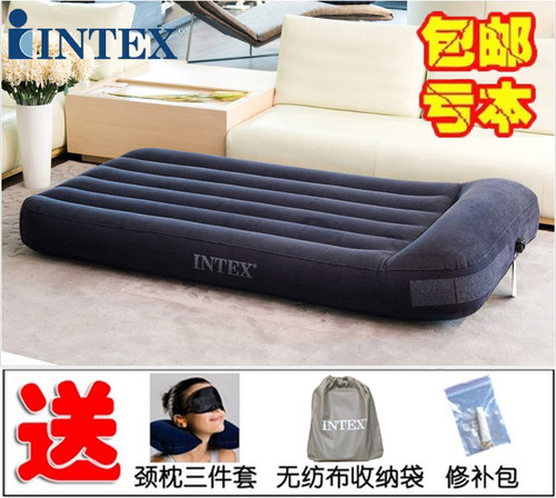 intex正品内置枕头野营充气床垫
