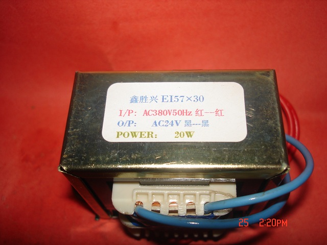 汕头鑫胜兴牌全铜线 20W380V转24V0.83A低频电源变压器EI57×30