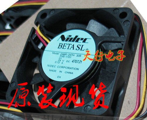 全新原装Nidec D06R-24TH 32B 24V 0.12A 三线变频器散热风扇