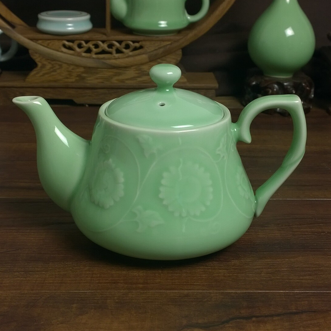 本道 龙泉青瓷茶具大茶壶陶瓷茶壶大号大容量凉水壶冷水壶紫砂壶
