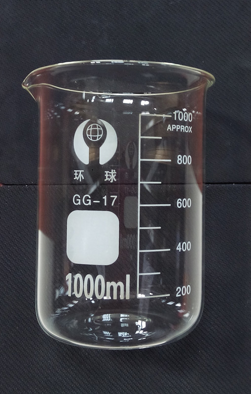 环球玻璃烧杯1000ml，耐高温，厚实，可开票 6只/盒 量杯单只价格