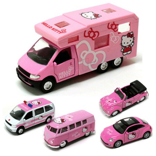 韩国卡通玩具车 Hello Kitty凯蒂猫迷你车 房车救护车巴士敞篷车