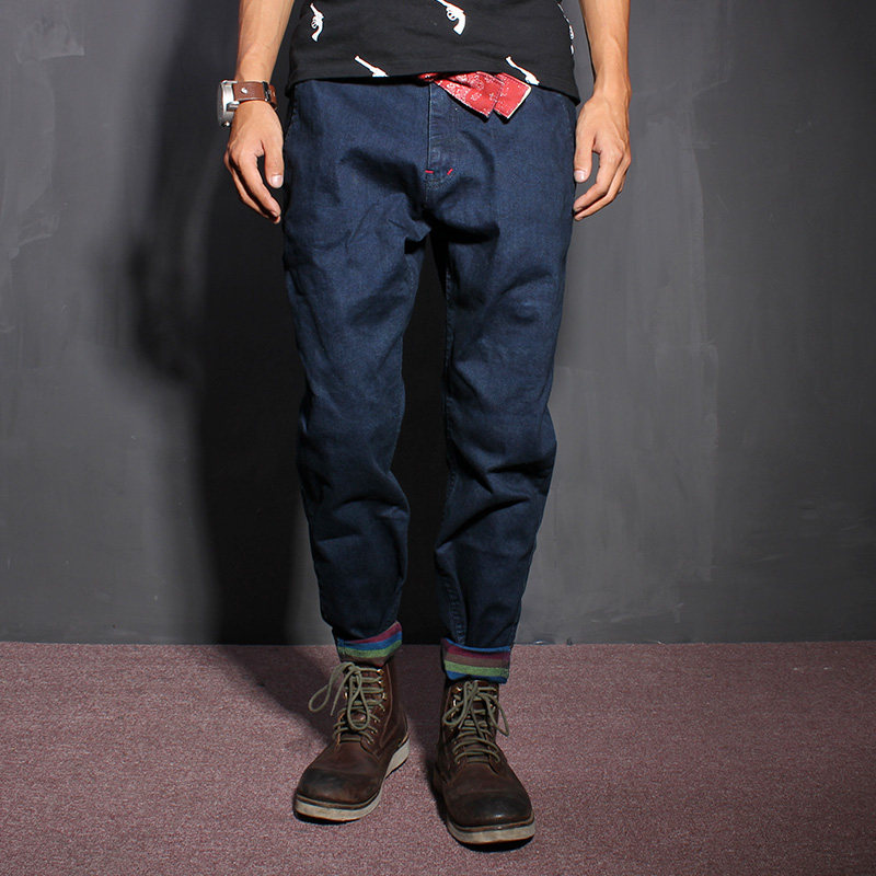 Jeans pour adolescent droite en vrac en coton pour printemps - Ref 1461997 Image 1