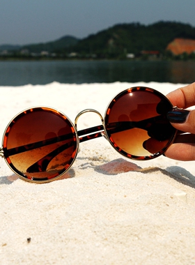 尖货儿海外代购豹纹渐变墨镜