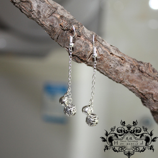 中国风花千骨同款宫铃耳环铃铛有响声宫羽宫木掌门信物耳夹汉服饰