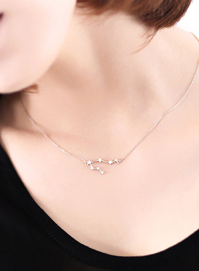 韩国进口时尚百搭星座S925银项链