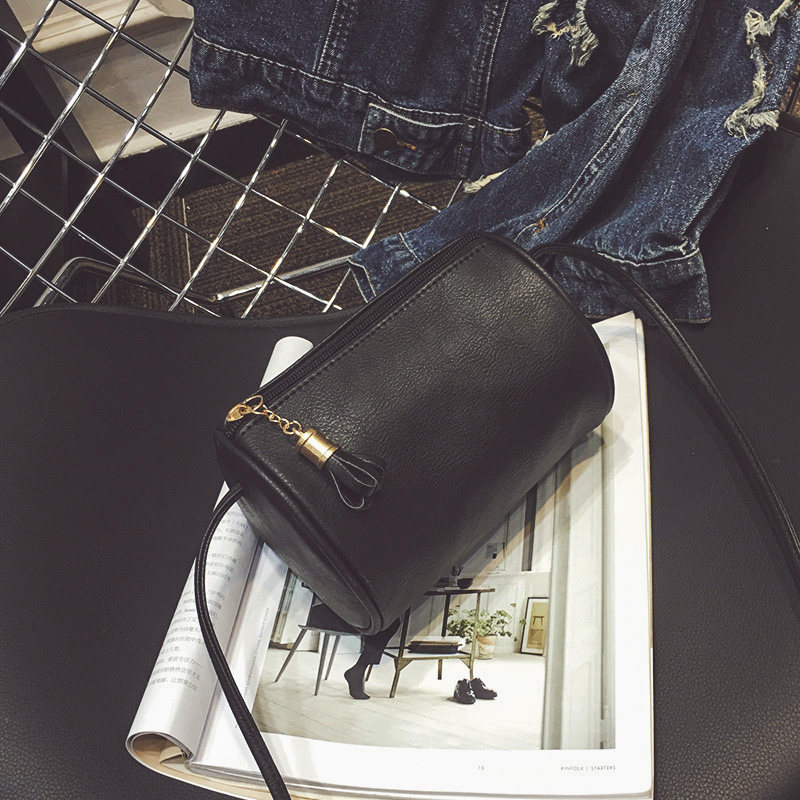 圆柱形女包复古圆桶包简约流苏单肩斜跨包迷你小包包斜挎包圆筒包|ruв категории Сумки, Г - жа сумки - от Buy2taobao.com для оказания профессиональной услуги покупки агента Taobao