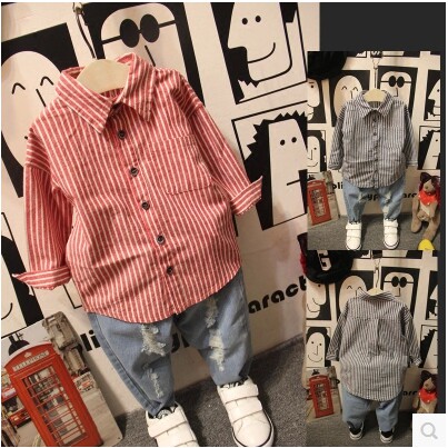 Chemise garcon à manche longue - Ref 2075102 Image 1