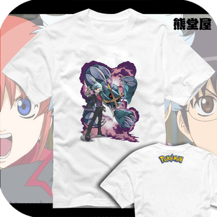 口袋妖怪神奇宝贝红宝石蓝宝石复刻代后mega巨金怪t恤短袖衣服