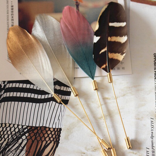 Broche femme en plume - Ref 1172259 Image 1