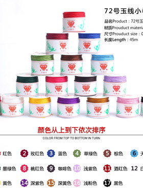 72号玉线台湾线编织手链珠宝线红绳项链挂绳金刚菩提编织线红绳子