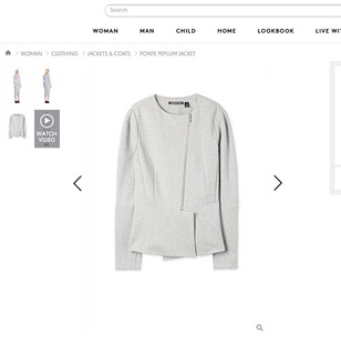 ponte 上衣 peplom 裁剪女装 jacket修身 澳洲CR黑标高端斜襟外套