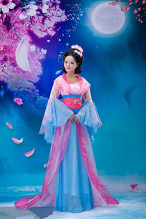 古装唐装汉服贵妃装拖尾皇后服装大明公主舞台演出服装影楼写真