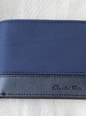 西班牙潮牌Emidio Tucci短款 帆布拼皮短款钱包 带零钱包/卡包