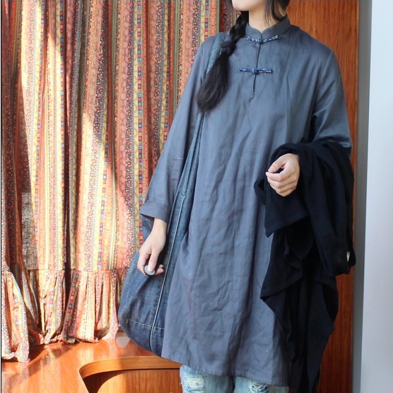 微风.2018春秋款原创复古中式立领盘扣长衫民族风棉麻休闲女装在类目 女装/女士精品, 衬衫中 - 来自Buy2taobao.com提供专业的淘宝代购服务