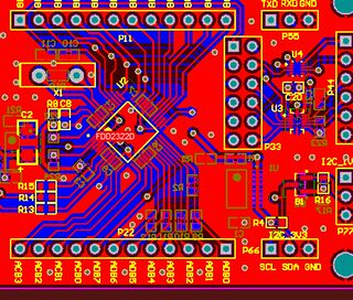 FT2232d USB转串口 USB转I2C原理图pcb USB转SPI usb-iic usp-spi