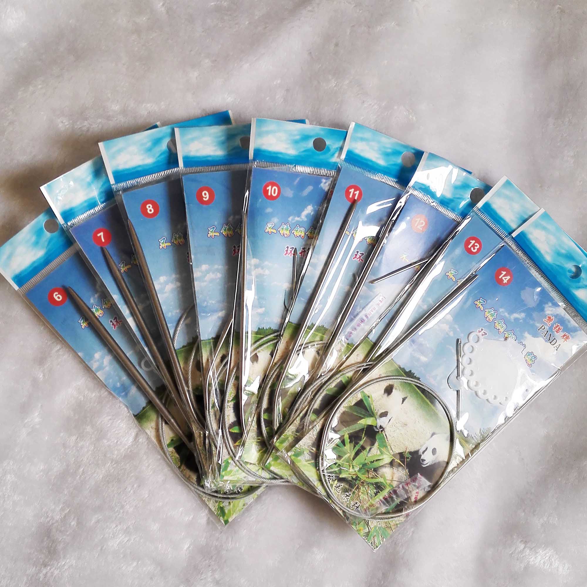 编织工具 不锈钢环形针 6-14号