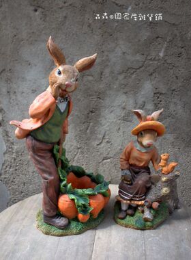 工艺田园树脂可爱风情侣新婚摆件