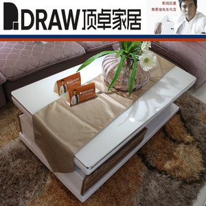 顶卓家具现代休闲款茶几，1.3米亮光烤漆茶几