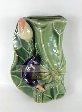 摆件荷叶翠鸟挂壁夏荷映翠促销