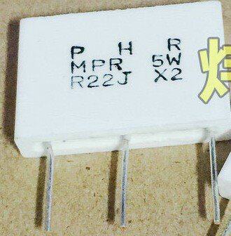 全新立式无感功放水泥电阻 5w0.22r 0.22欧 r22j 三脚 0.22Ωk×2
