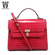 Fall/winter Wanlima/million 2015 new handbag crocodile pattern European fashion for ladies bag handbag