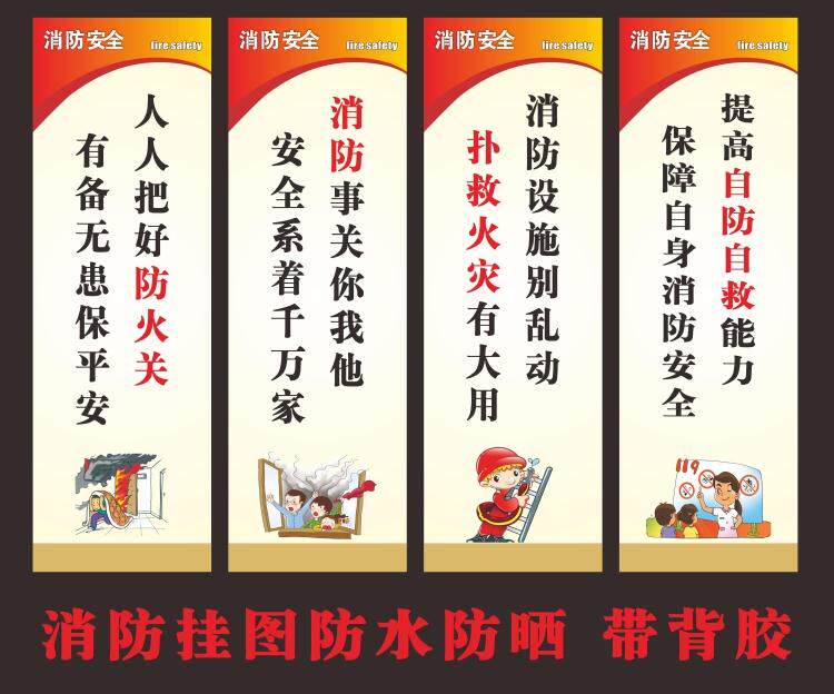 消防安全挂图 消防安全宣传海报 消防安全知识贴画 消防常识
