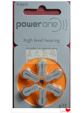 【十年老店信誉】德国进口PowerOne P13/A13助听器电池/耳背机
